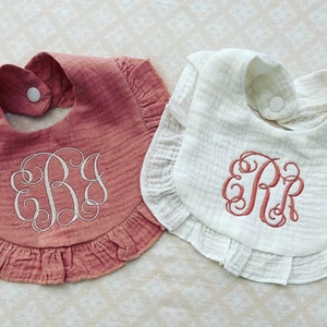 Personalized Baby Girl Bibembroidered Baby Bibmonogrammed Baby