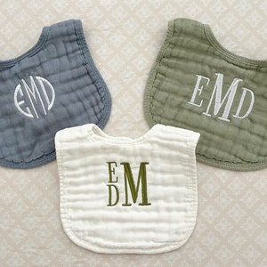 Personalized Baby Boy Bib|Embroidered Baby Bib|Monogrammed Baby Boy Bib|Custom Baby Boy Bib|Baby Boy Gift|Baby Shower Gift|Muslin Bib