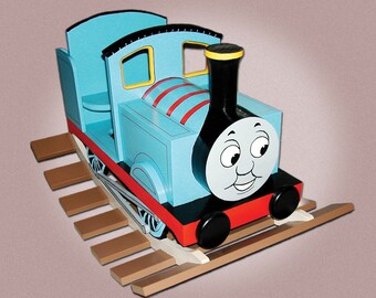 wooden train rocker