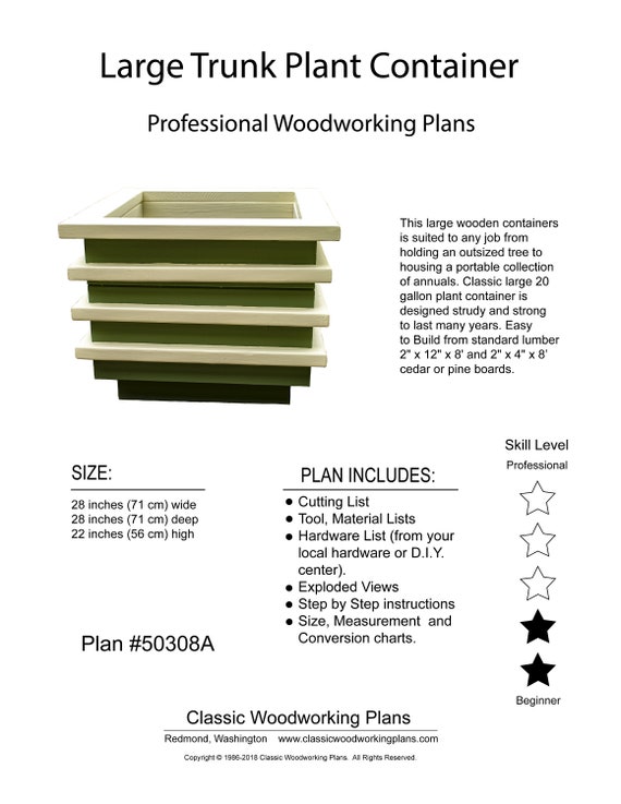 Tree Container Size Chart