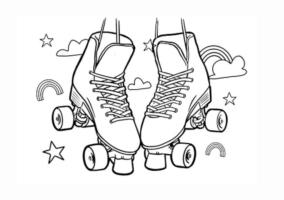 Patines para colorear páginas para descargar en PDF. 6 páginas. - Etsy México patines-para-colorear-p-ginas-para-descargar-en-pdf-6-p-ginas-etsy-m-xico