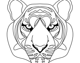 Big Cats. 4 colouring sheets. Digital downloads