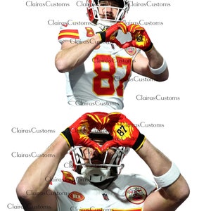 Travis Kelce PNG | Digital Download | Heart Hands PNG | Instant Download