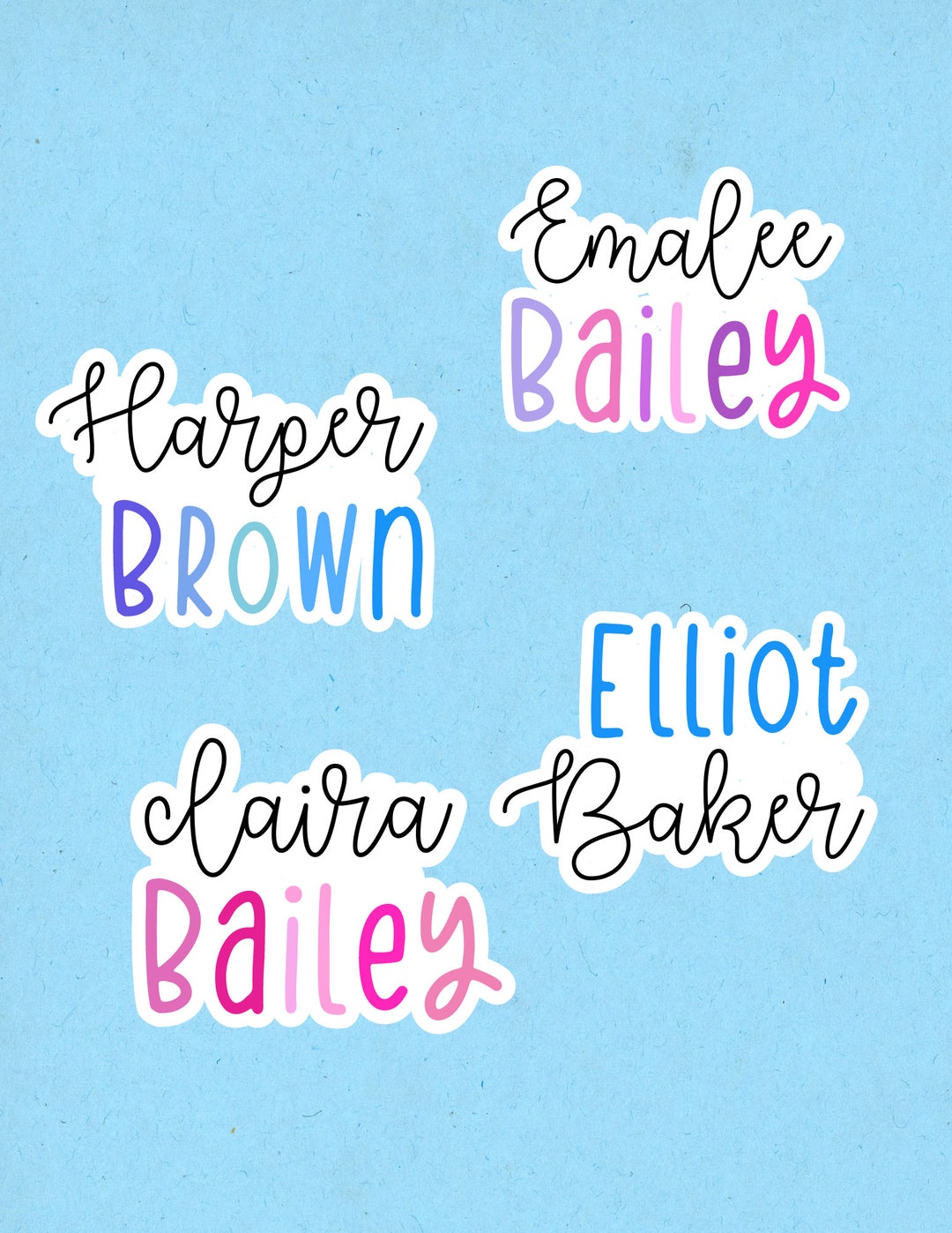 Personalized Name Stickers Water Bottle Labels School Supply Labels