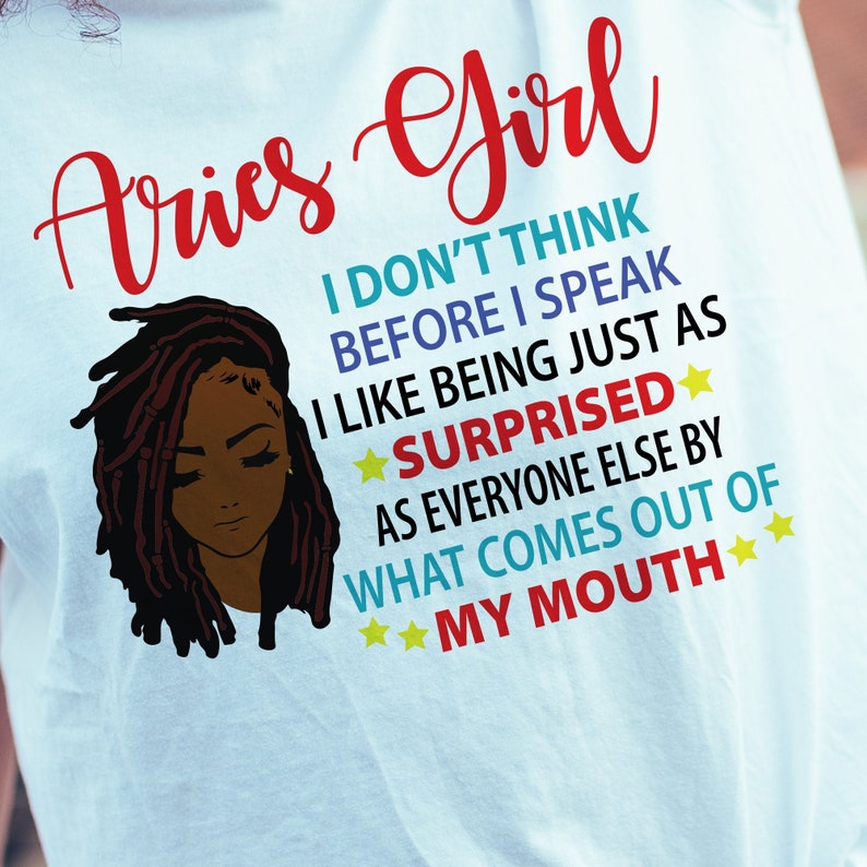 Download Aries Girl Zodicac Birthday African American Woman SVG Digital | Etsy
