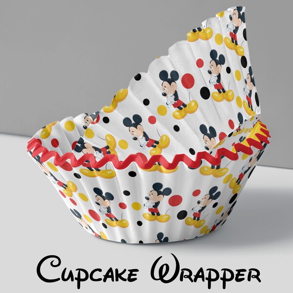 Mickey Mouse Cupcake Wrapper - Etsy
