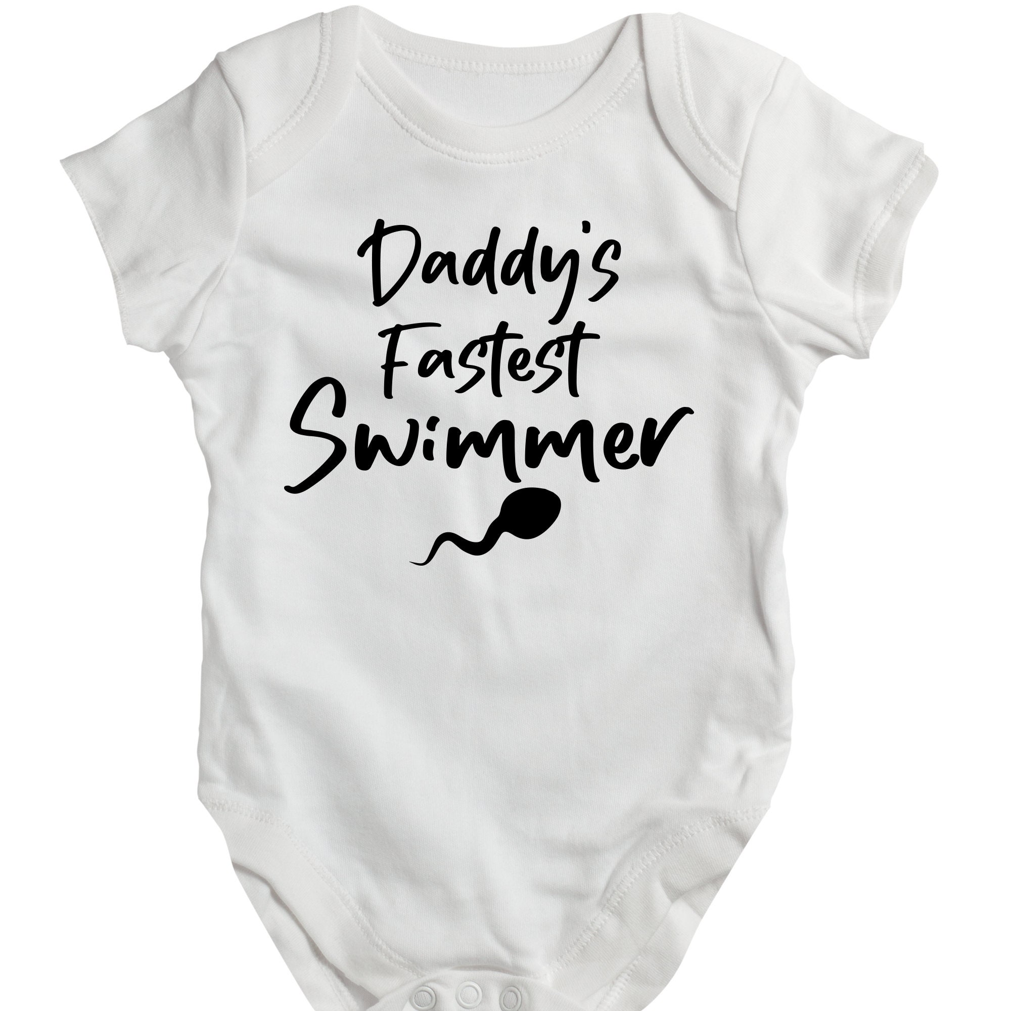 Daddy's Fastest Swimmer Baby SVG and PNG Digital Download | Etsy