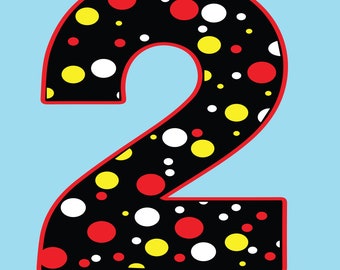 Polka Dot Number One Svg - Etsy