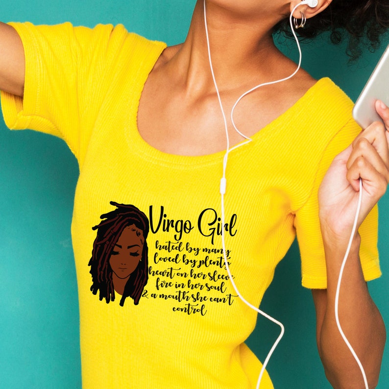 Download Virgo Girl Zodiac Birthday African American Woman SVG | Etsy