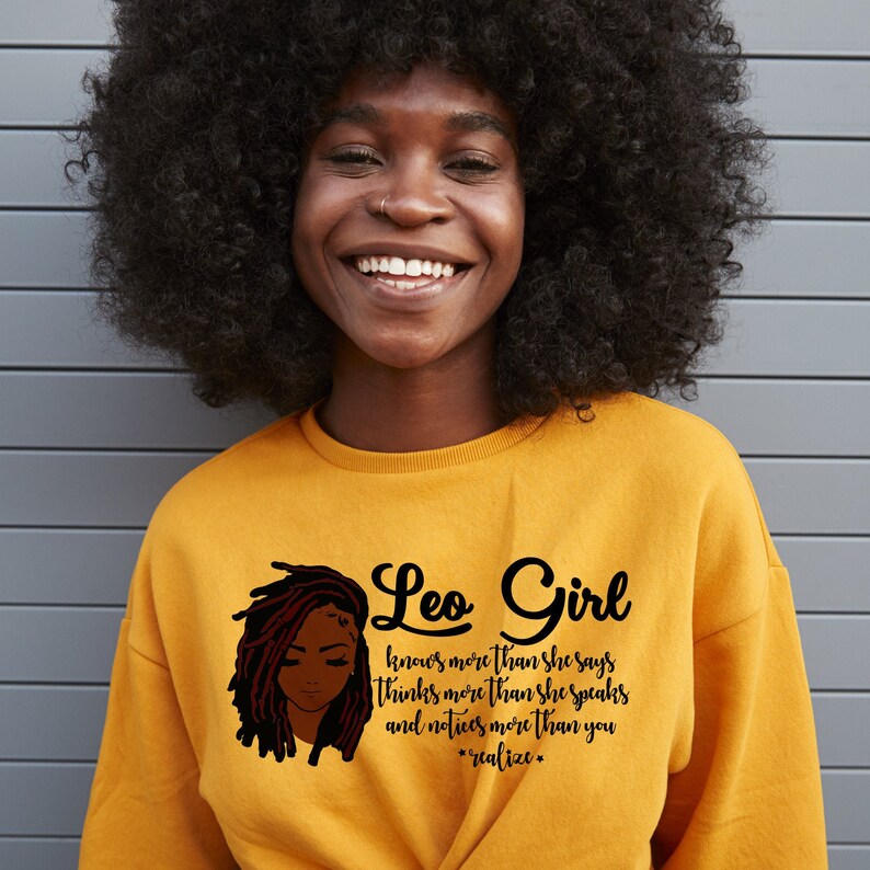 Download Leo Girl African American Woman SVG | Etsy