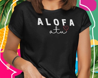 Samoan Alofa Atu Love You Women's Shortsleeve Triblend Tshirt-Samoan gifts for women