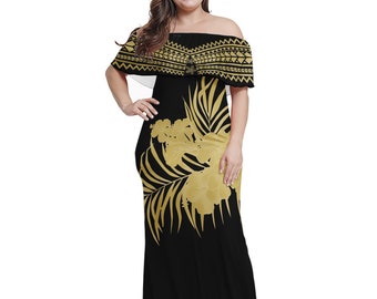 off shoulder island dress