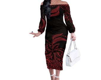 off shoulder island dress