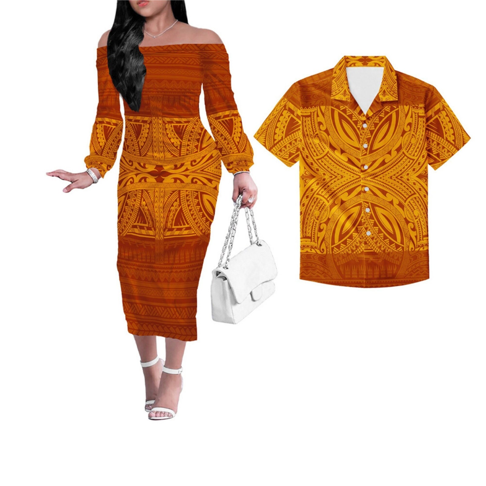 Samoa Tribal Designed Couples Matching Outfit-Polynesian | Etsy