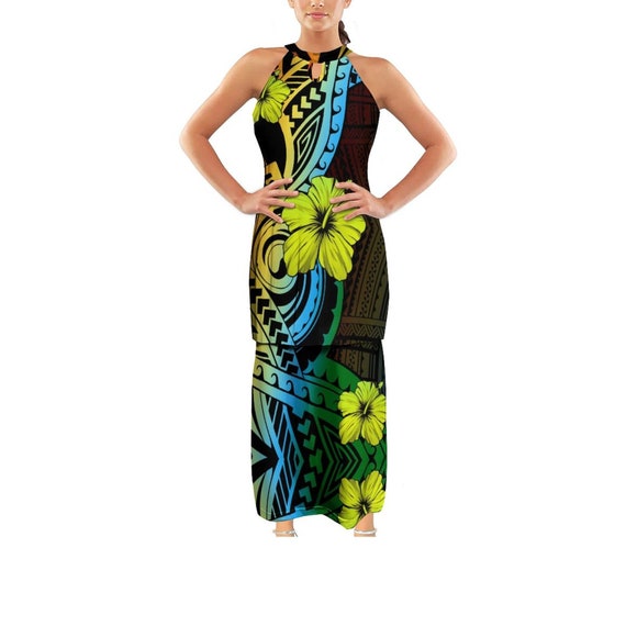 Polynesian Puletasi | Samoan Puletasi | Puletasi Dress Top and Skirt ...
