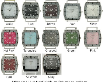 NIMI 5 Piece Jumbo Alloy Metal Body with Stainless Steel Back Watch Faces with Solid Bars