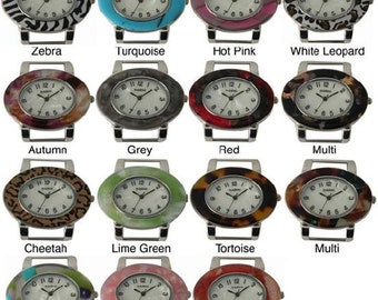 NIMI 5 Piece Oval Stainless Steel Watch Faces with Solid Bars