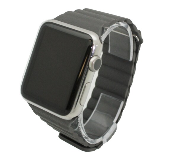 NIMI Leather Magnetic Apple Watch Band - Etsy display picture 3