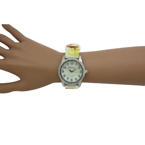 NIMI Flowers Printed Silicone Strap Watch