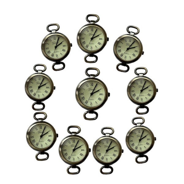 NIMI 10 Piece Antique Style Watch Face Set for Beading and Jewelry Making