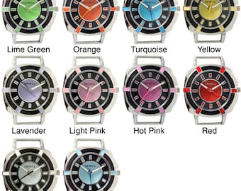 NIMI 5 Jumbo Alloy Metal Body with Stainless Steel Back Watch Faces with Solid bars