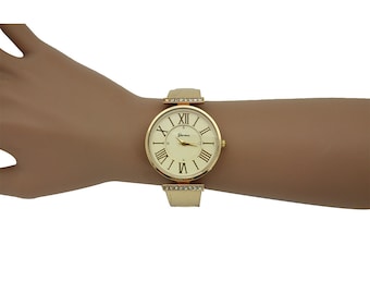 NIMI Rhinestone Detail Elegant Bangle Watch