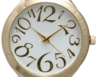 NIMI Artistic Numeral Leather Strap Watch