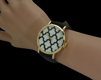 NIMI Designer Leather Strap Watch