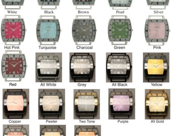 NIMI 5 Piece Assorted Rectangular Watch Faces with Solid Bars