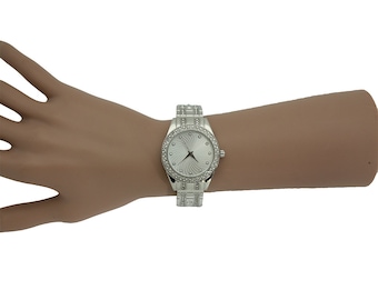 NIMI Rhinestone Shiny Bangle Watch