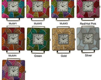 NIMI 5 Piece Square Stainless Steel Watch Faces with Solid Bars