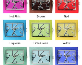 NIMI 5 Piece Small Rectangular Colorful Watch Faces with Large Numbers