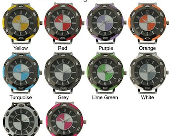 NIMI 5 Jumbo Alloy Metal Body with Stainless Steel Back Watch Faces with Solid Bars