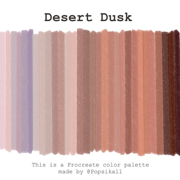 Desert Blue and Pink Color Pallet | Boho Procreate Palette