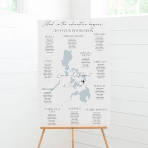 "Philippinen Hochzeit / ""Philippinen"" Sitzplan Vorlage, Hochzeit, Thema Reise, Hochzeit, Verschönerung, Hochzeit, Thema, Thema, Anlass, Sitzplan."