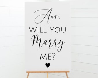 Will You Marry Me Sign Template, Proposal Sign, Proposal Photo Props, Engagement Photo Prop, Personalized Proposal Sign, Proposal Ideas, EP1