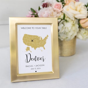 USA-Karte Tischnamen, bearbeitbare Reisethema-Reisetabellennamen-Vorlage, Reisethema Hochzeit, USA-Karte Tischnummern, TT1