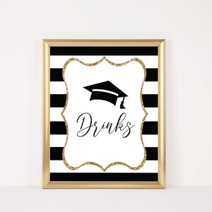 Graduation Party Decoration Sign, Drinks Table Sign, Graduation Drinks Sign, Graduation Party Sign, Graduation Decor, GG1