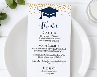 Graduation Dinner Menu | Etsy