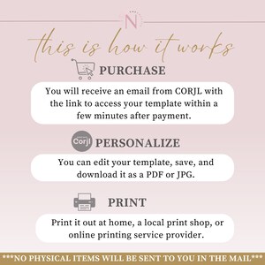a pink and gold flyer for a print shop