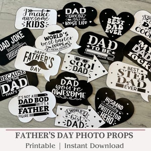 Oggetti di scena per foto della festa del papà, divertenti oggetti di scena per foto della festa del papà, idee per la festa del papà, regali per papà, regalo felice per la festa del papà, oggetti di scena stampabili