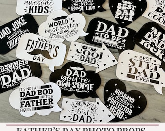 Funny Father's Day Photo Booth Props (Printable)