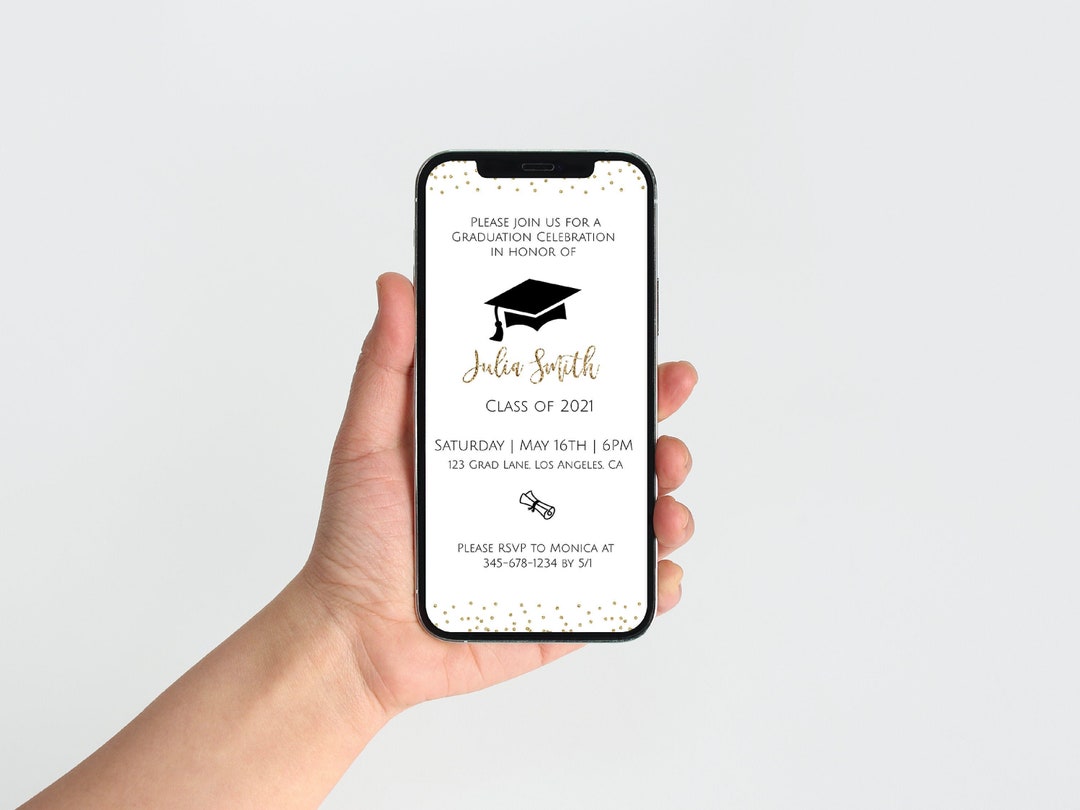 Graduation Party Invitation Template, Mobile Graduation Party Invite