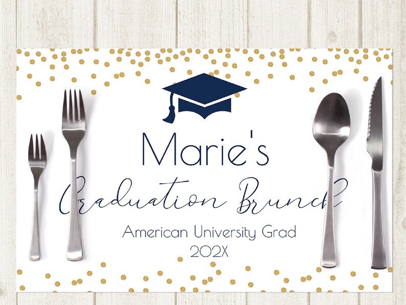 Printable Graduation Placemat Template Editable Graduation Etsy