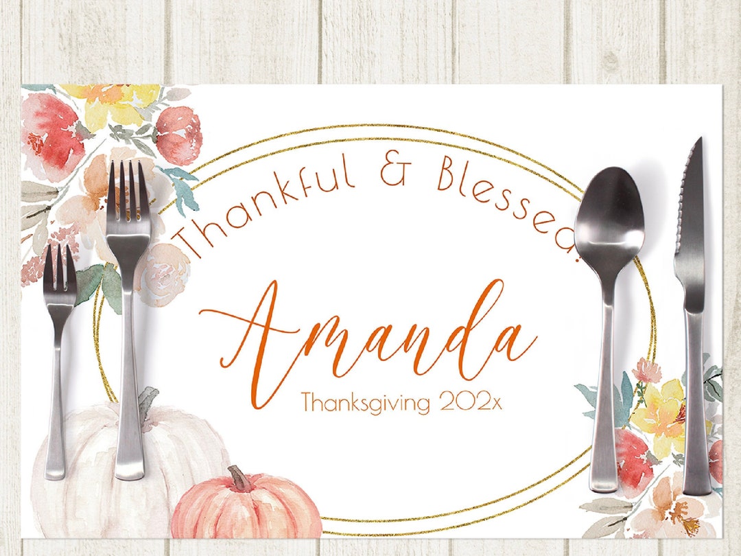 Printable Thanksgiving Placemats, Thanksgiving Table Decor, Printable ...