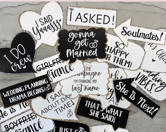Engagement Party Photo Booth Props, Engagement Party Decorations, Engagement Photo Signs, Proposal Photo Props, Engagement Printables, EP1
