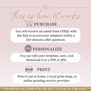 a pink and gold flyer for a print shop