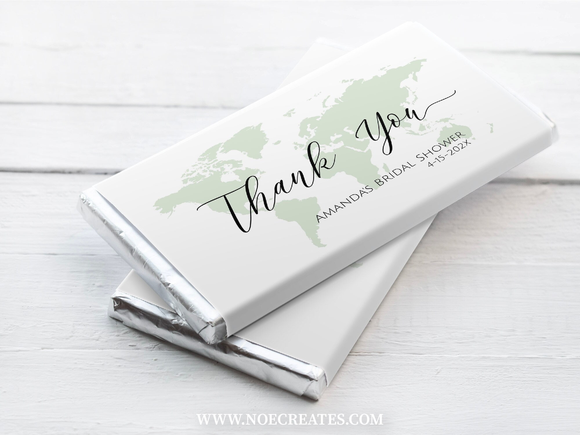 Map Wrapper Layout Design World Map Chocolate Bar Wrapper Template: Travel Party Favors (digital ...