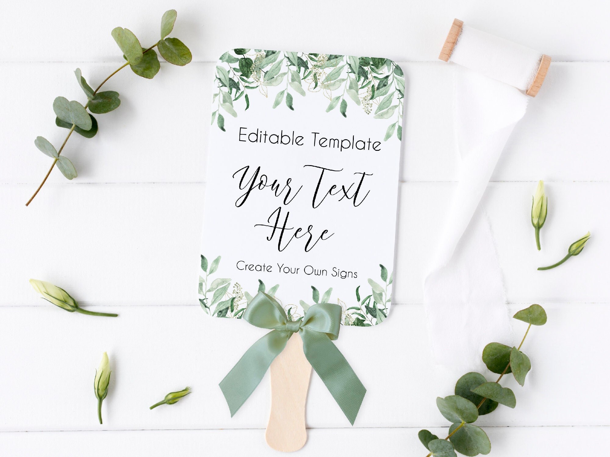 Editable Greenery I Said Yes to the Dress Signs, DIY Wedding Dress Shopping Signs, Yes to the Dress Flip Signs Template, ET1