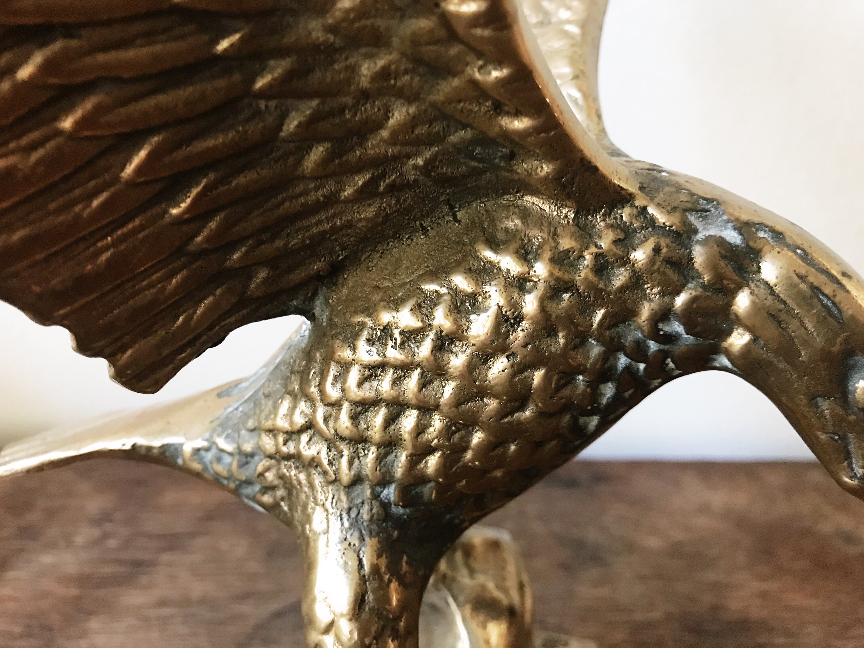 Large Brass Eagle . Vintage Brass Eagle . Flying Brass Eagle Etsy